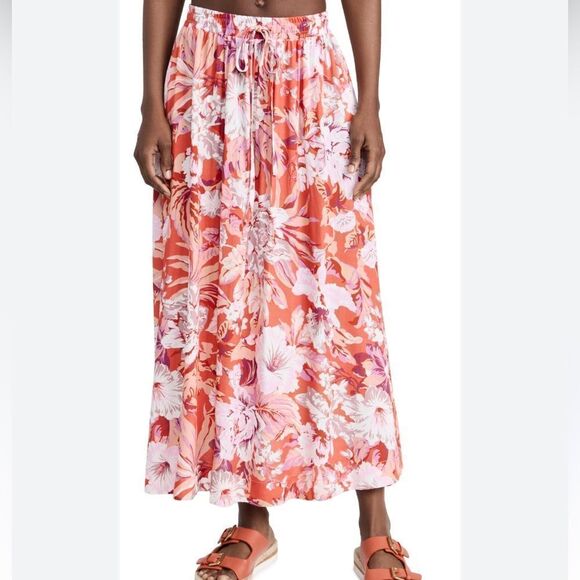 MINKPINK Josie Maxi Skirt In Pink Floral XXL NWT - Picture 1 of 6